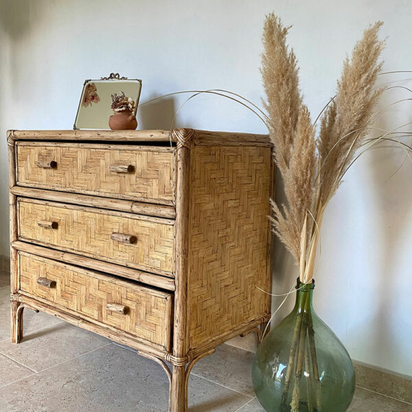 Commode en rotin