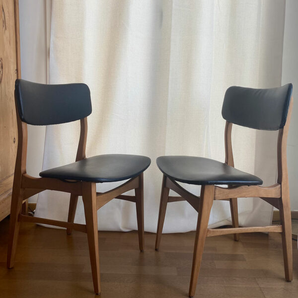 Paire de chaises scandinaves 60's